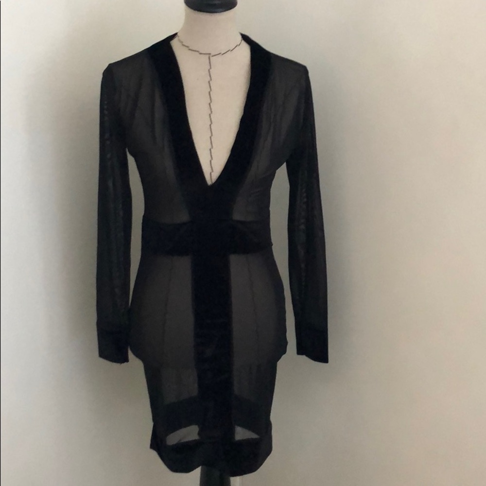 PLT sheer midi dress